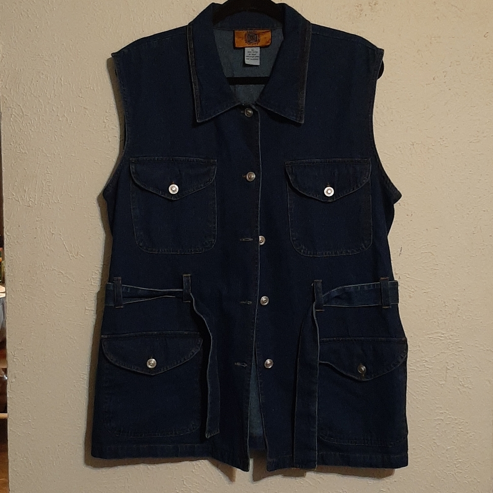 Baccini vintage sleeveless Jean vest